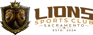 Lions Sports Club Sacramento crest logo with lion-inspired sports branding.